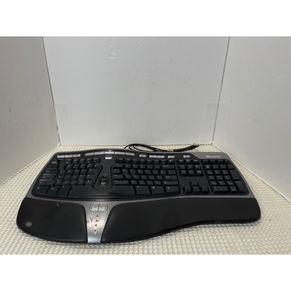 Microsoft‎ Natural Ergonomic Keyboard 4000 v1.0 Model 1048 Wired USB Black Works